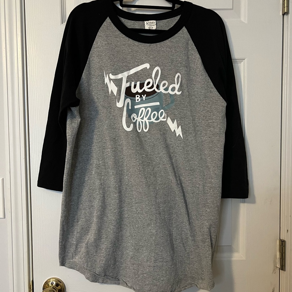 Fueled By Coffee Long Sleeve Raglan Tee